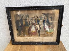 superbe Gravure représentant  « La grâce de Dieu »